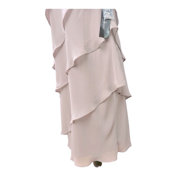 S. L Fashion Tiered Chiffon Jacket Dress with
Beaded Neck Detail size 12 - Picture 7 of 11